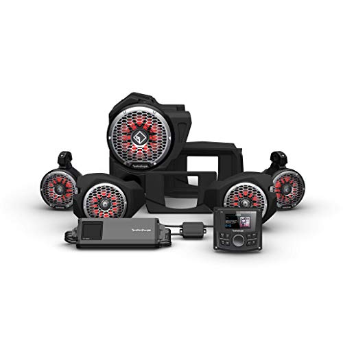 Rockford Fosgate RZR14-STG5 Audio Kit: PMX-3 Receiver, 1500-Watt Amp, M2 Series Color Optix Multicolor LED Lighted Front Speaker, Subwoofer & Rear Speaker Kit for Select RZR Models (2014-2021) Rockford Fosgate RZR14-STG5 Audio Kit: PMX-3 Receiver, 1500-Watt Amp, M2 Series Color Optix Multicolor LED Lighted Front Speaker, Subwoofer & Rear Speaker Kit for Select RZR Models (2014-2021)